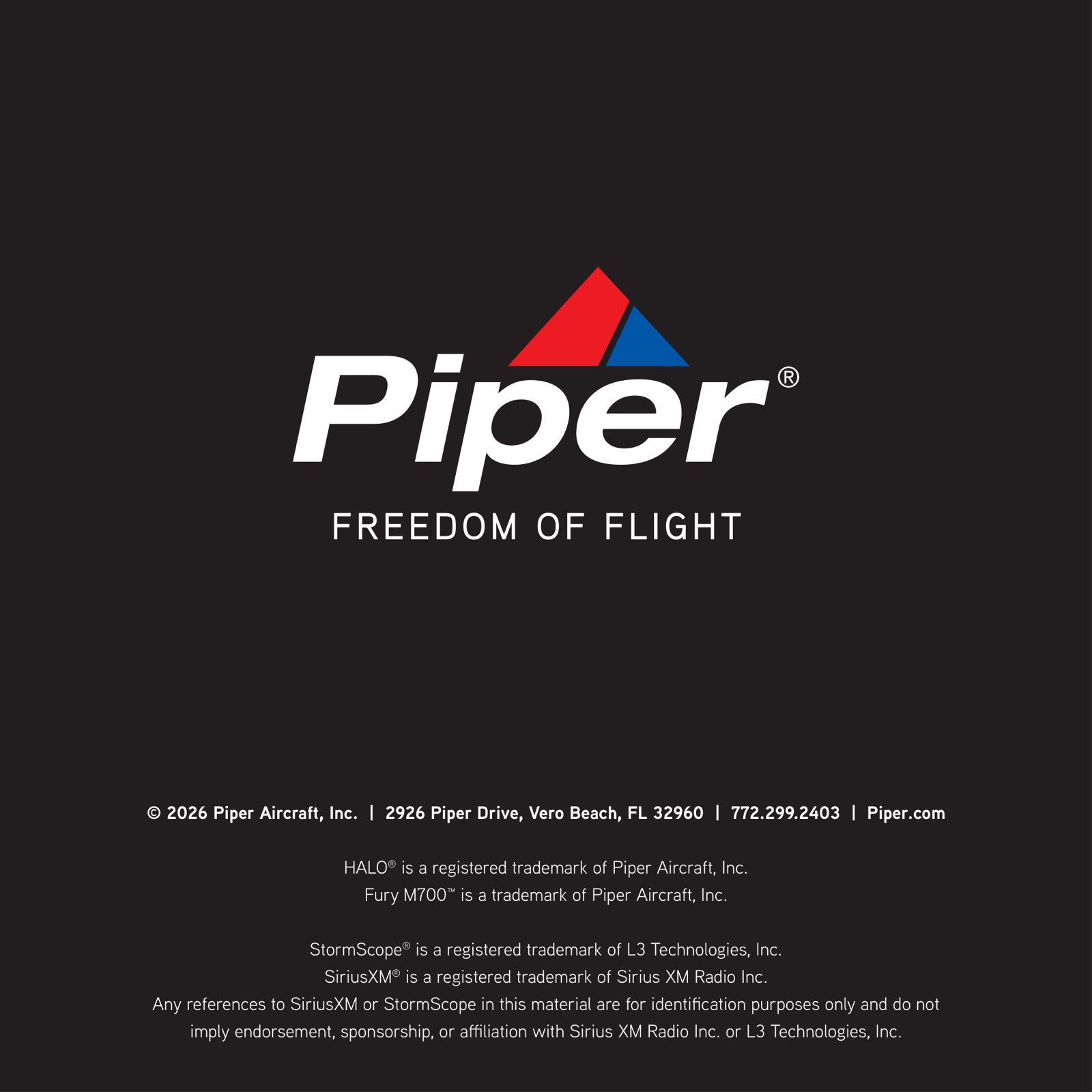 2026 Piper M700 FURY Brochure page 16